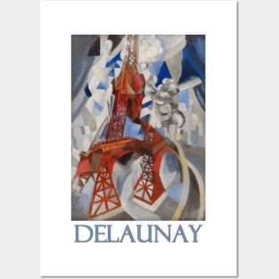 Red Eiffel Tower by Robert Delaunay Posters and Art